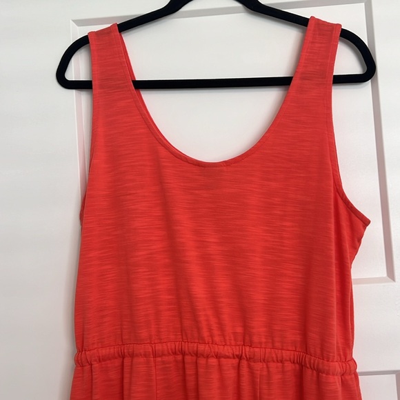 a•n•d e a w y dress. L. Orange. ptp 21”. Top to waist 18”. Total length 38” - Picture 4 of 6